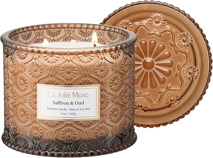 LA JOLIE MUSE Saffron & Oud Scented Candles by LaJol%C3%ADeMuse
