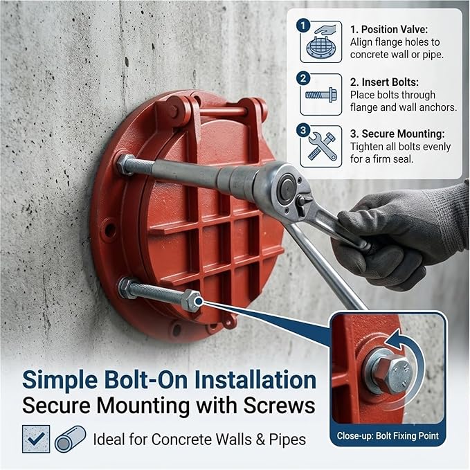 Heavy Duty Drain Check Valve Flange Flap Gate | Grivity Closure System | - Image 7