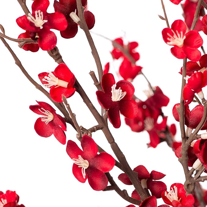 Ammyoo 4Pcs Cherry Blossom Branches Artificial Flowers - Image 3