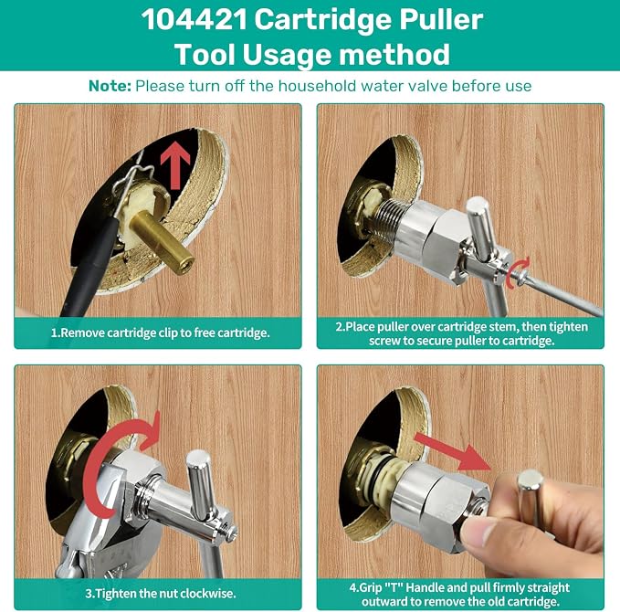1222 Replacement Cartridge Kit for Moen One Handle Posi Temp Faucet, Compatible - Image 5