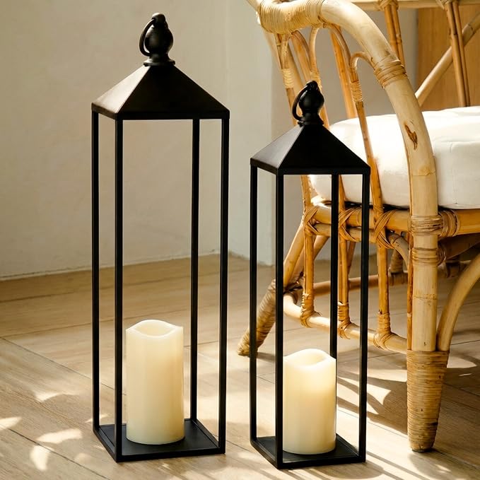Perfnique Decorative Lanterns for Indoor & Outdoor, Farmhouse Modern Decor for by PERFNIQUE