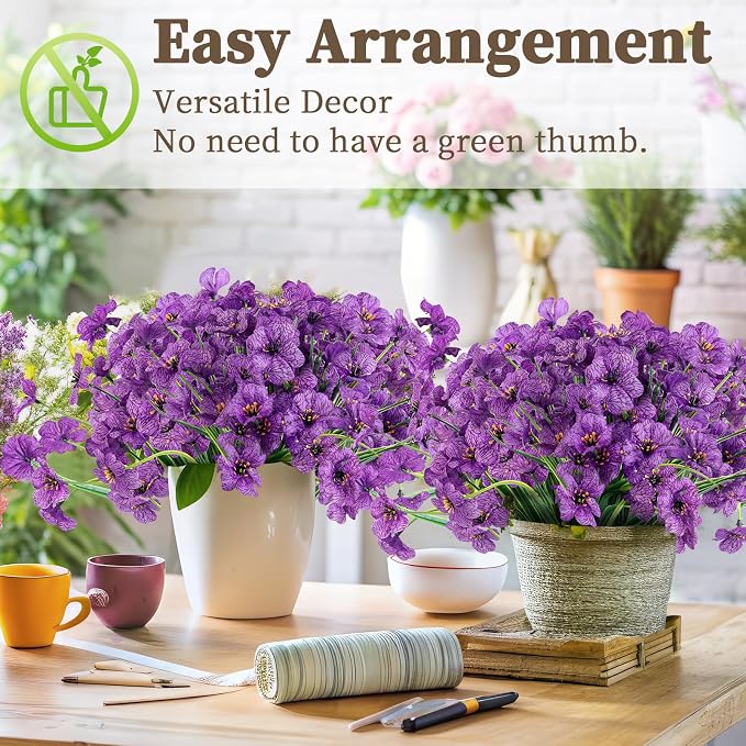 ColoPlay 24 Deep Purple Bundles Artificial Flowers - Image 6