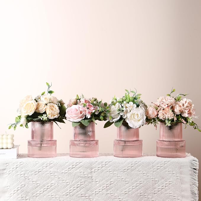 Ribbed Glass Vases, Modern Vase - Image 6