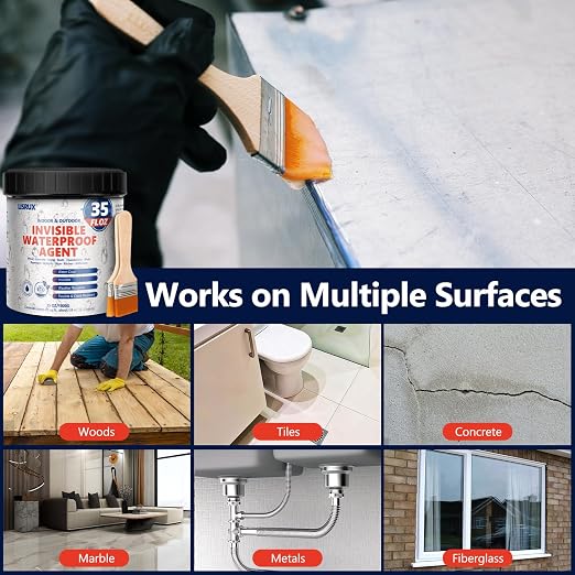Waterproof Sealant 35 oz, Transparent Waterproof Coating, Water-Based Invisible - Image 5