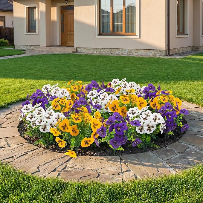 Rowfad 18 Pcs Artificial Fake Pansy Flowers - Image 8