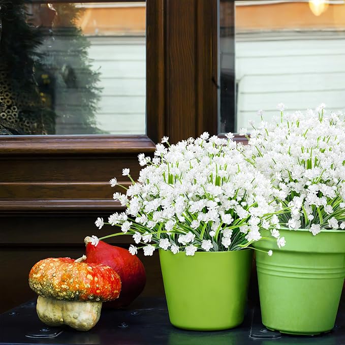AGIRL Artificial Flowers Outdoor UV Resistant Fake Plant Garden Patio Decor | - Image 7