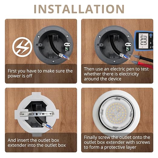 BE1R Outlet Box Extender, cETLus Certified Round Ceiling Box Extender | - Image 4