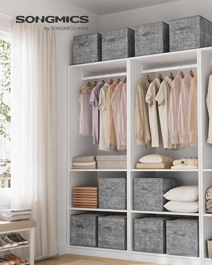 SONGMICS Storage Cubes, 13-Inch Foldable Closet Organizers | Non-Woven Fabric - Image 2