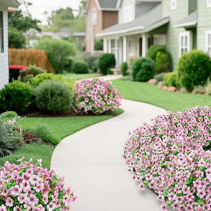 12 Pcs Artificial Flowers for Outdoors Decorations, UV resistant, faux plastic - Image 7