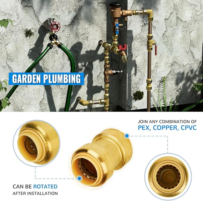 1-Inch Coupling, Push to Connect Plumbing Fittings, - Image 3