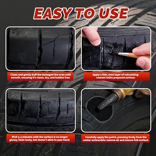 Vulcanizing Rubber Cement, 4.4 Oz Tire Rubber Adhesive | Car Tire Repair Cement - Image 5