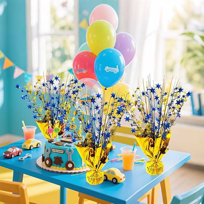 FUBININA Birthday Table Centerpiece Party Decoration Foil Spray Centerpiece | 6 - Image 3
