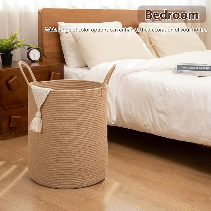 OIAHOMY 60L Nursery Hamper Laundry Basket Laundry Hamper Yellow | collapsible - Image 5