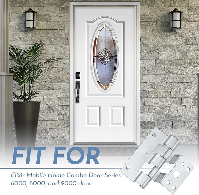 3 Pack Door Hinges for Combination Doors Replacement for Elixir Mobile Home | - Image 5