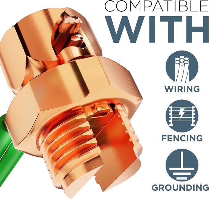THE CIMPLE CO 10 Pack, Size #2 Copper Split-Bolt Connectors 2 AWG - Image 3