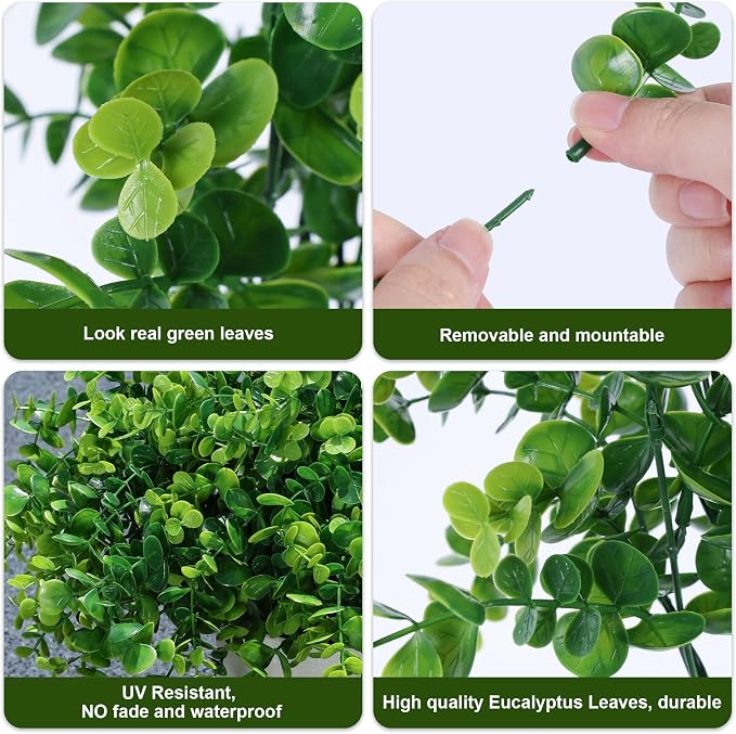 Artificial Plants for Outdoors Outside Spring Summer Decoration, 12 Bundles - Image 6