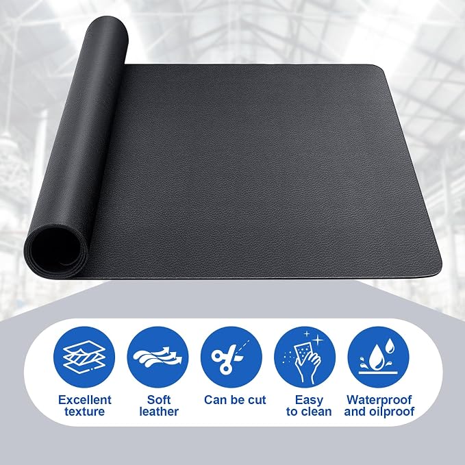 Drydiet 1 Pcs Work Bench Mat Top 24 x 48, PU Leather Tool Box Drawer Liner Tool - Image 4