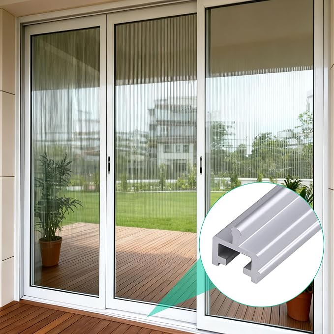 8 FT Aluminum Sliding Screen Door Track, Bottom Track Replacement - Image 7