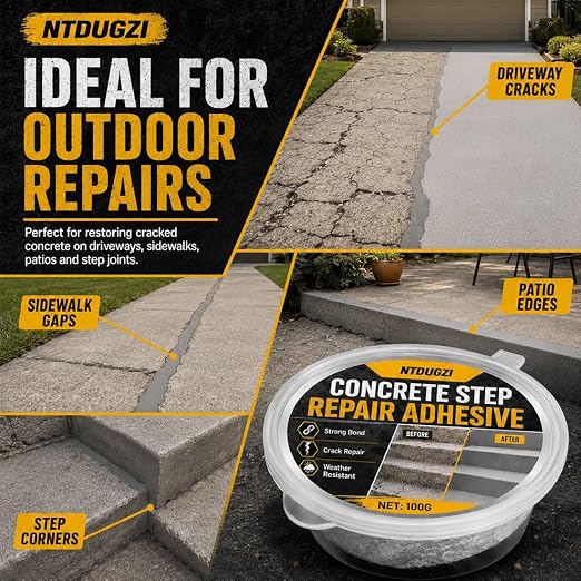 Concrete Step Repair Adhesive Crack Filler Cement Patch Sealer - Image 6