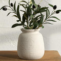Ceramic Flower Vase, Small Rustic Farmhouse Vases Home Decor, Short Pottery by ooit