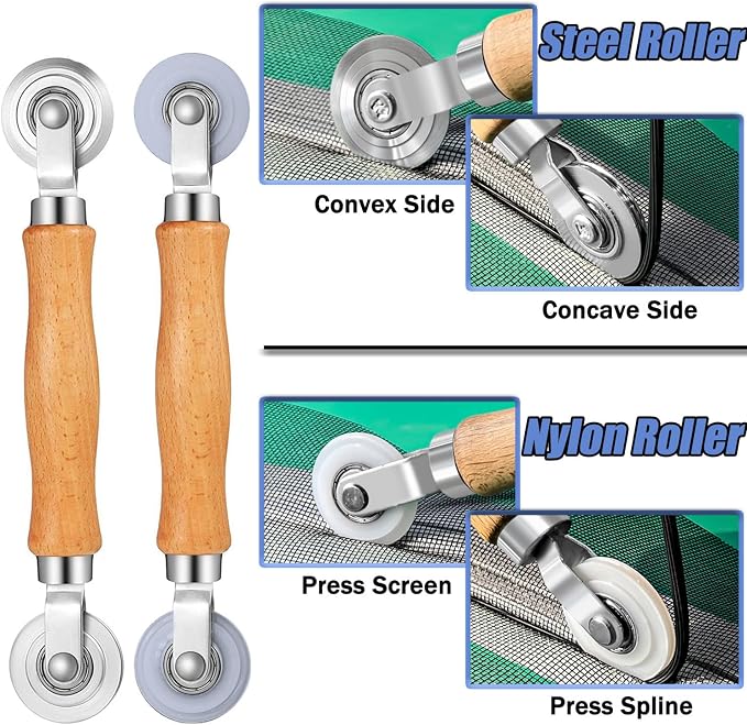King&Charles Window Screen Replacement, 6in1 Window Screen Door Repair Kit | - Image 5