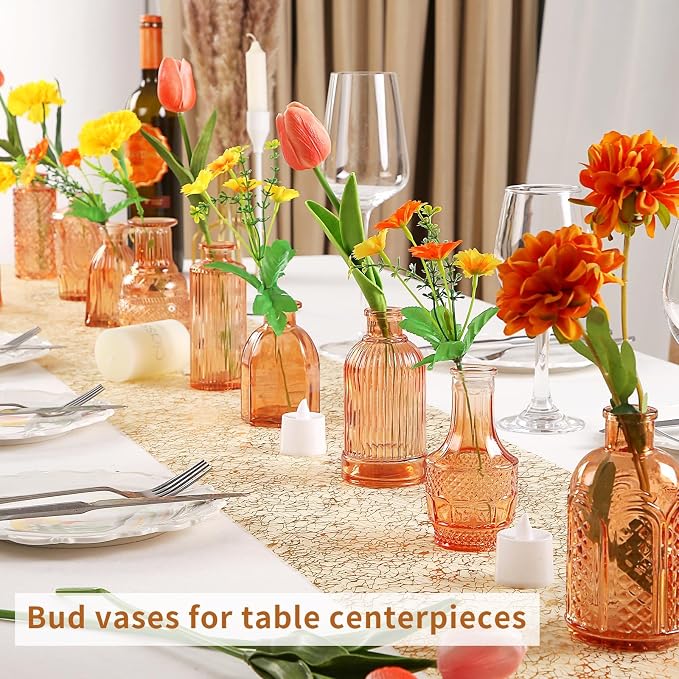 Valentine's Day Glass Bud Vases, Versatile Small Bud vases - Image 3