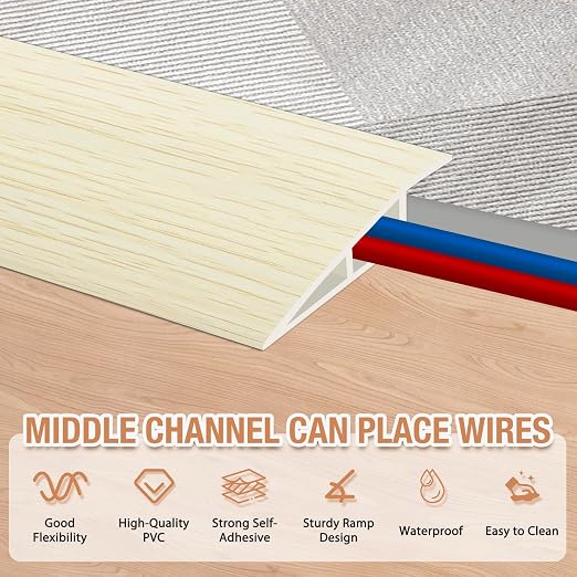 Floor Transition Strip Self Adhesive Vinyl Door Threshold Strip | Rubber - Image 3