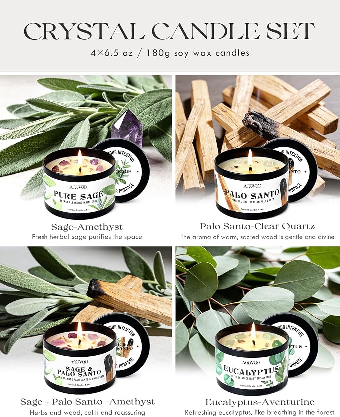 AOOVOO 4 Pack Spiritual Candles Set - Image 3