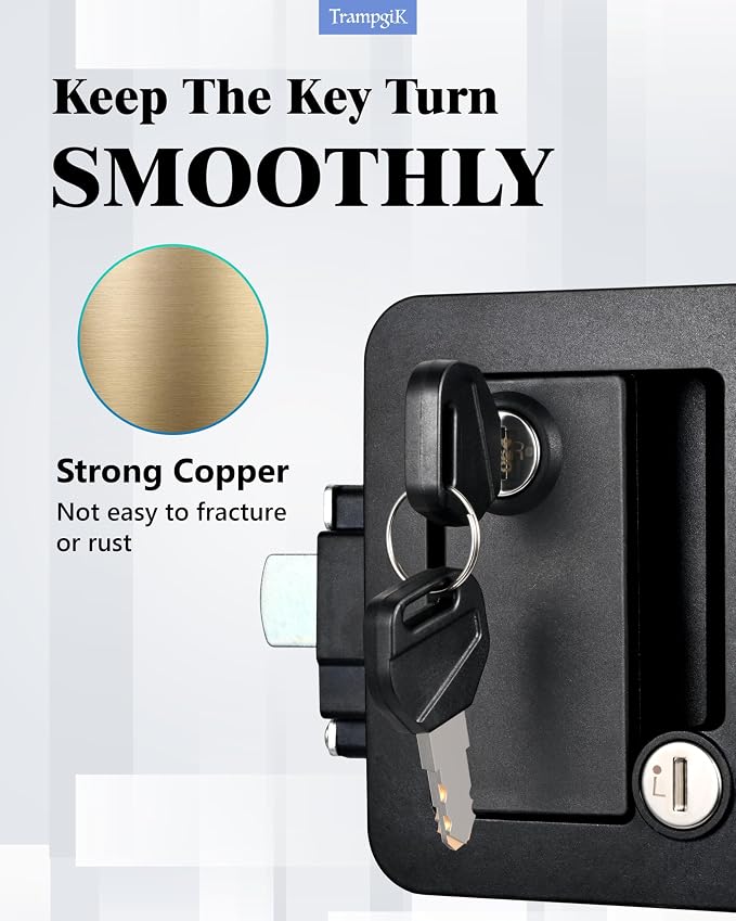Engineering Plastic Camper Door Lock, RV Door Lock Replacement, Fit 3.65" x - Image 5