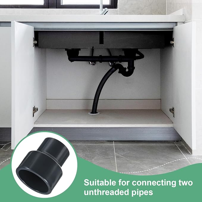 M METERXITY 2-Pack UPVC Reducer Pipe Fitting 2"x1-1/4" Reducing Grey | Coupling - Image 5