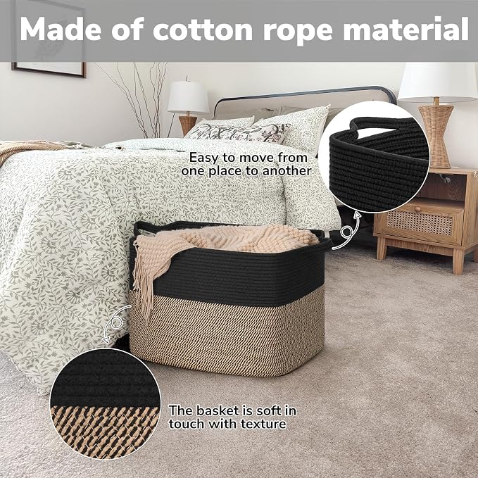 Goodpick 50L Large Woven Storage Basket, Wicker Baskets - Image 5