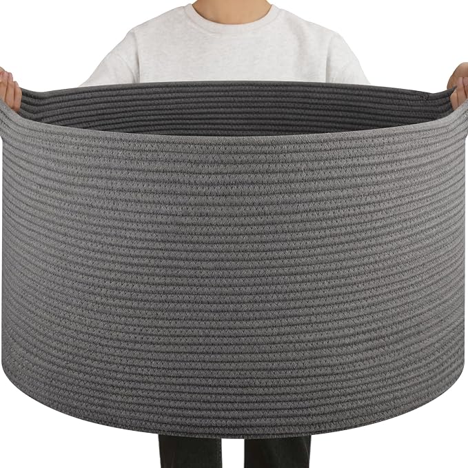 OIAHOMY 90L Extra Large Blanket Basket by MasterofSpaceOptimization