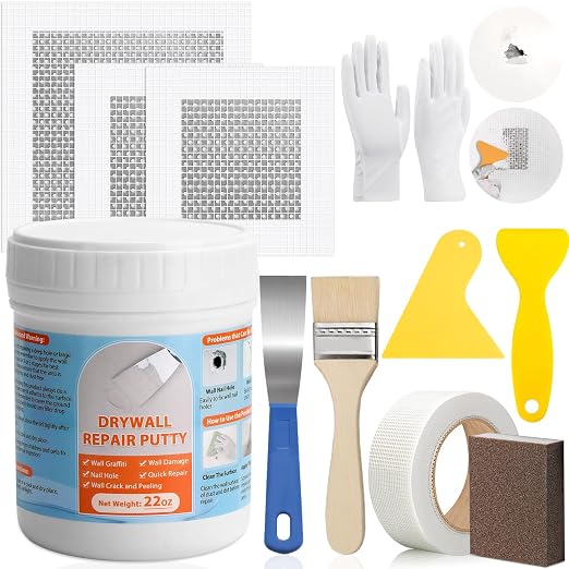 Dry Wall Patch Repair Kit, 22OZ Spackle Wall Repair Paste White Putty by LifeisLuck