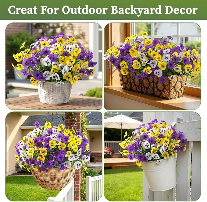 Alupssuc 36 Bundles Artificial Flowers UV Resistant - Image 9