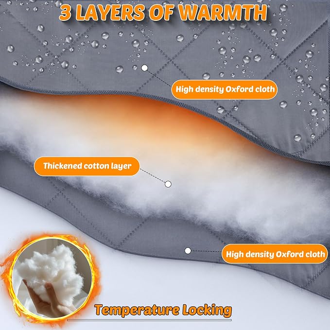 NNG 3 Layer 47x63in Thermal Insulated Window Cover - Image 3