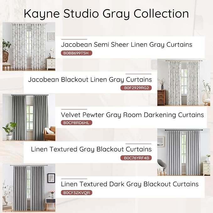 Kayne Studio Pewter Grey Soft Velvet Pinch Pleated Curtains 95 Inches Long | - Image 9