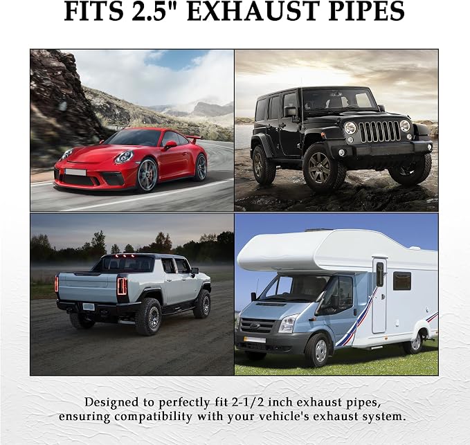 2.5 inch Exhaust Clamp with Hanger, Heavy Duty Exhaust Hanger with Clamp - Image 7