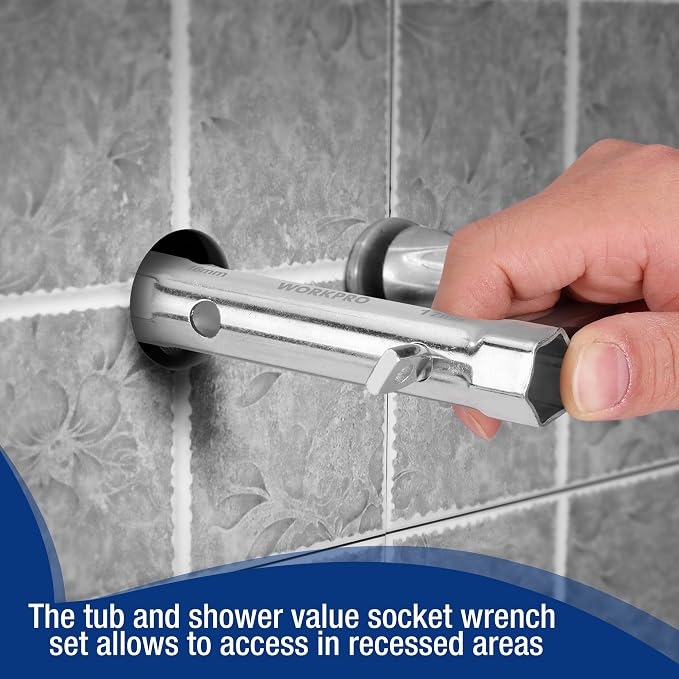 WORKPRO 9-Piece Shower Valve Socket Wrench Set - Image 6
