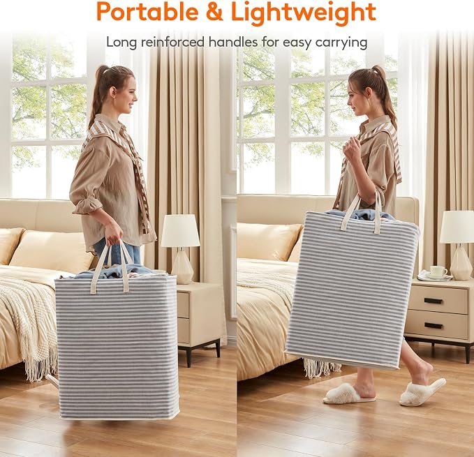 Lifewit 3 Pack Laundry Basket 125L Each, Collapsible Clothes Hamper - Image 5
