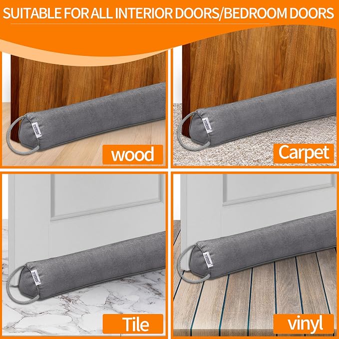 TORRAMI 36" Door Draft Stopper for Bottom of Doors, Seal Blocks Hot Air - Image 5