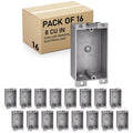 Plastic Electrical Box, Shallow Remodel Box, 8 Cubic Inch Grey Outlet Box by AirmontProducts