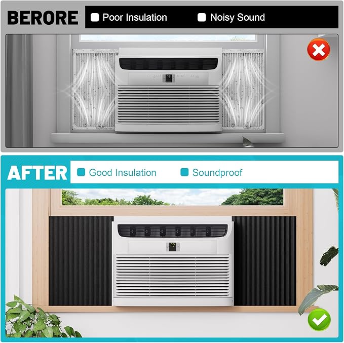 Window Air Conditioner Foam Insulation Panels, AC Side Insulating Panel Kit - Image 4