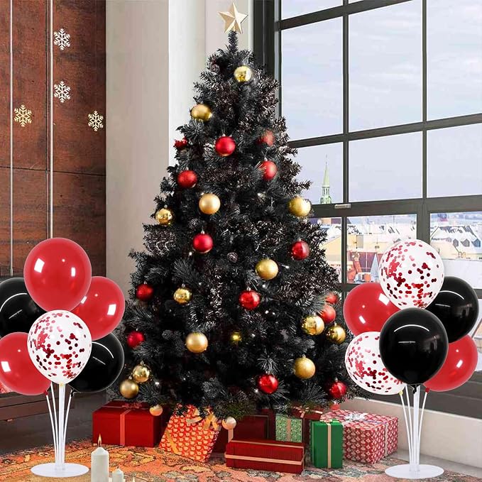 TONIFUL 4 Set Red Black Balloon Stand Balloon Centerpieces - Image 6