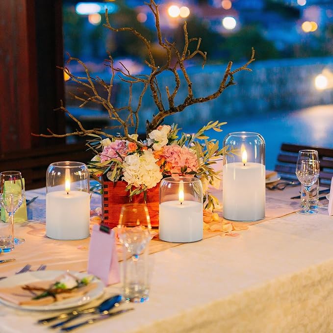 GenSwin Clear Glass LED Flameless Candles - Image 2