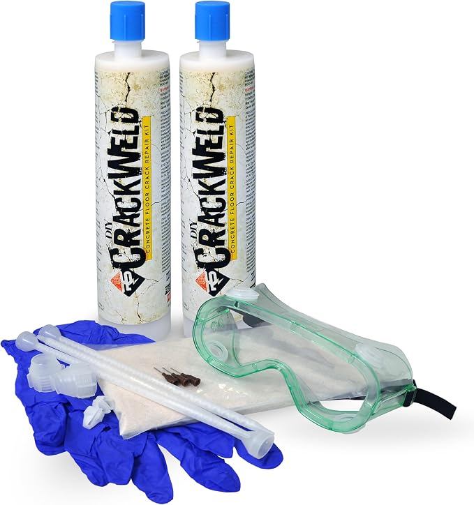 CrackWeld Concrete Crack Repair Kit – Polyurethane Concrete Crack Filler by RadonSeal
