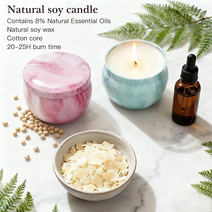 Aromatherapy Candle Gift Set for Women, 16 Pack Fruity Floral Soy Wax Candles - Image 4