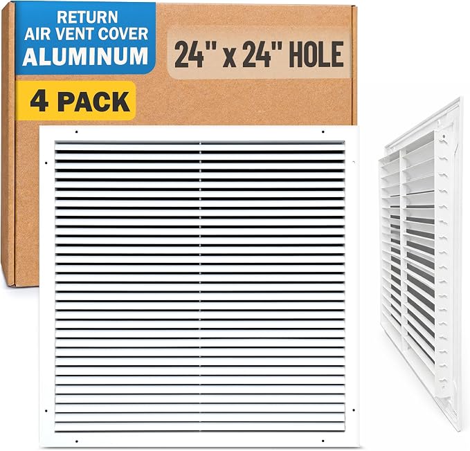 Fits 24x24 Hole | Aluminum Return Air Grille by Handua | Vent Cover Grill by Handua