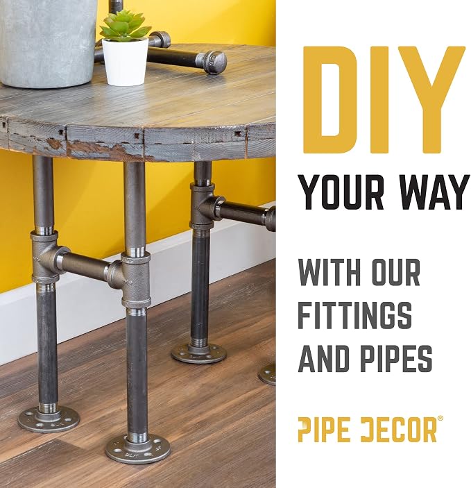 PIPE DECOR 6-Way Fitting, 3/4 Inch, Shelving and Standard 3/4 Inch Plumbing Pipe - Image 9