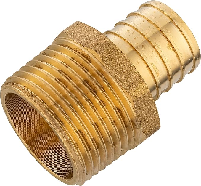 10PC Pex Barb Crimp Brass Fittings 3/4Inch x 3/4Inch NPT Male Adapter | ASTM - Image 9