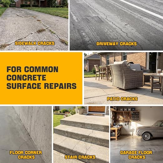Concrete Crack Filler 2-Pack Oil-Based Self-Leveling Concrete Sealant Gray | - Image 4